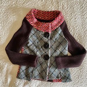 An Ren New York Designer Sweater Jacket Funky Fiber Art